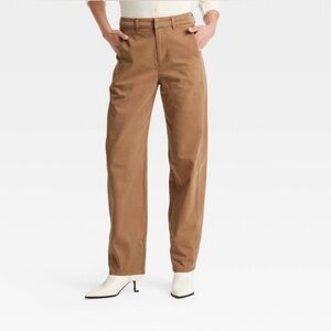 Women's High-Rise Curved Leg Chino Pants - Universal Thread Tan 14
Long